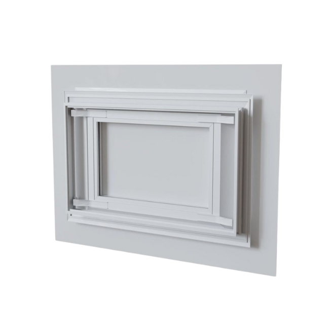 Baillindustrie - Grille soufflage Confort White - Photo produit arrière DIF600X400